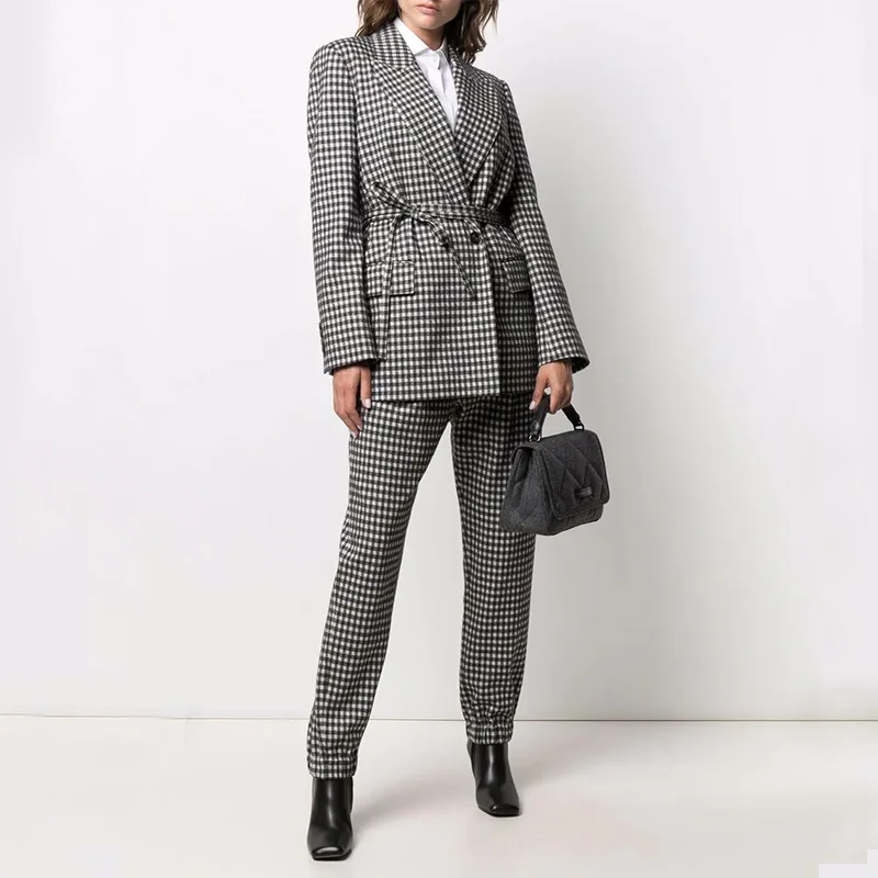 Plaid Retro Suit 2021 Autumn and Winter New European and American Style Fashion Ladies Casual Fashion Lace Two-piece Suit
Plaid Retro Suit 2021 Autumn and Winter New European and American Style Fashion Ladies Casual Fashion Lace Two-piece Suit