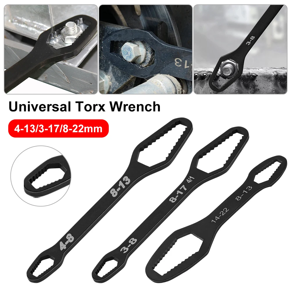 8-22mm Universal Torx Wrench Board Adjustable Double-head Torx Spanner Self-tightening Glasses Wrench Multi-purpose Hand Tools
8-22mm Universal Torx Wrench Board Adjustable Double-head Torx Spanner Self-tightening Glasses Wrench Multi-purpose Hand Tools