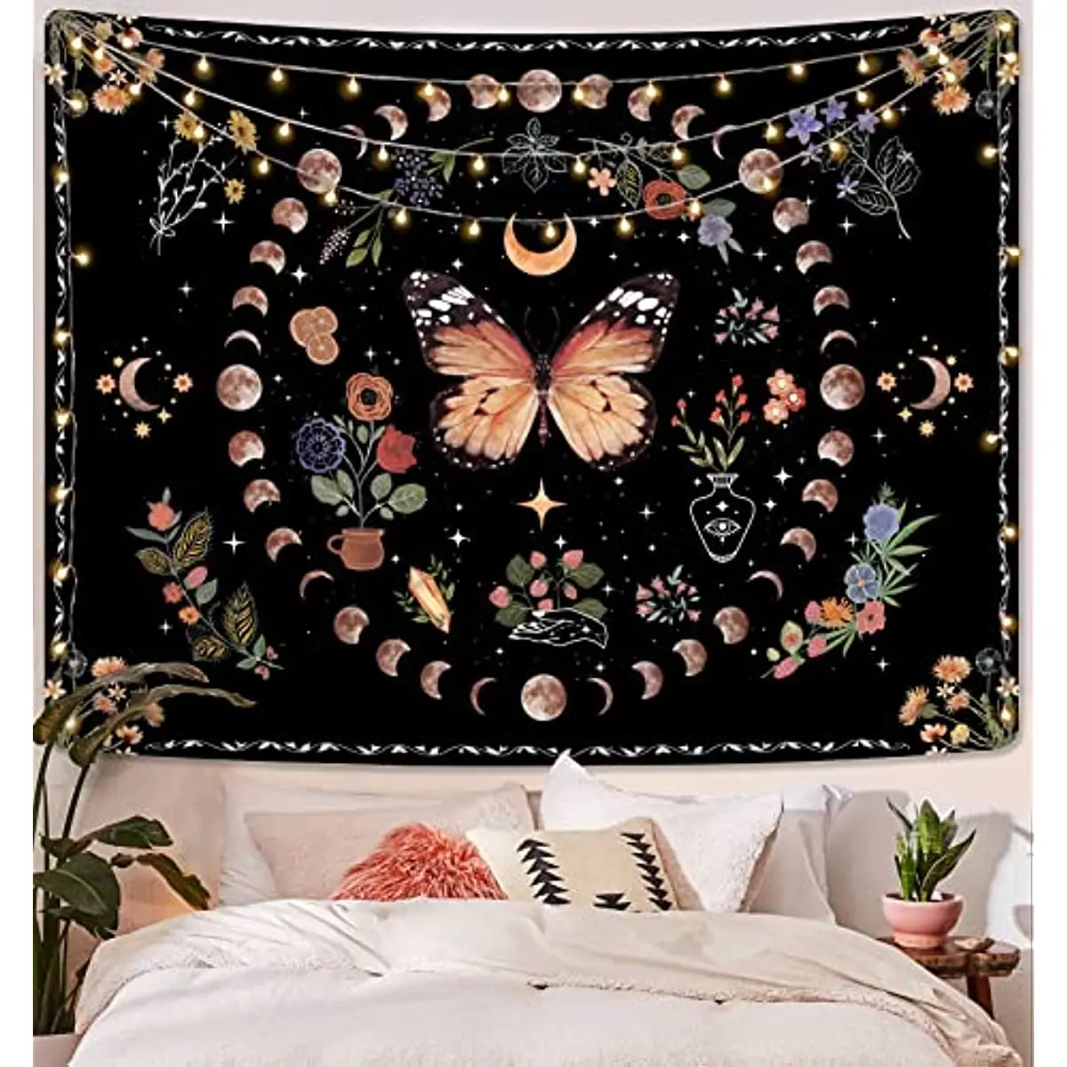 Orange Butterfly Moon Flower Boho Floral Plant Tapestries for Bedroom Aesthetic Tapastry Wall Hanging Mandala Botanical Tapestry
Orange Butterfly Moon Flower Boho Floral Plant Tapestries for Bedroom Aesthetic Tapastry Wall Hanging Mandala Botanical Tapestry