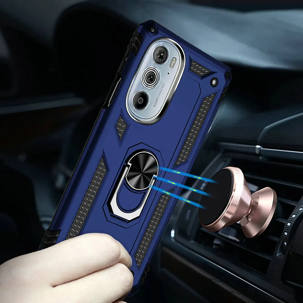 Чехол для Motorola Edge 30 Pro роскошный чехол с металлическим кольцом жесткая задняя