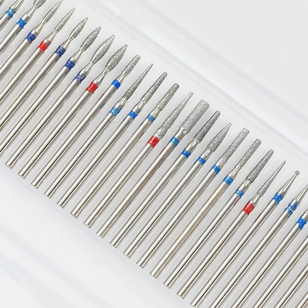 30Pcs Diamond Nail Drill Bit Set For Manicure Electric Rotary Burr 3/32" Shank Burr Coated Set Use Power Tools 2.35mm Arbor
30Pcs Diamond Nail Drill Bit Set For Manicure Electric Rotary Burr 3/32" Shank Burr Coated Set Use Power Tools 2.35mm Arbor