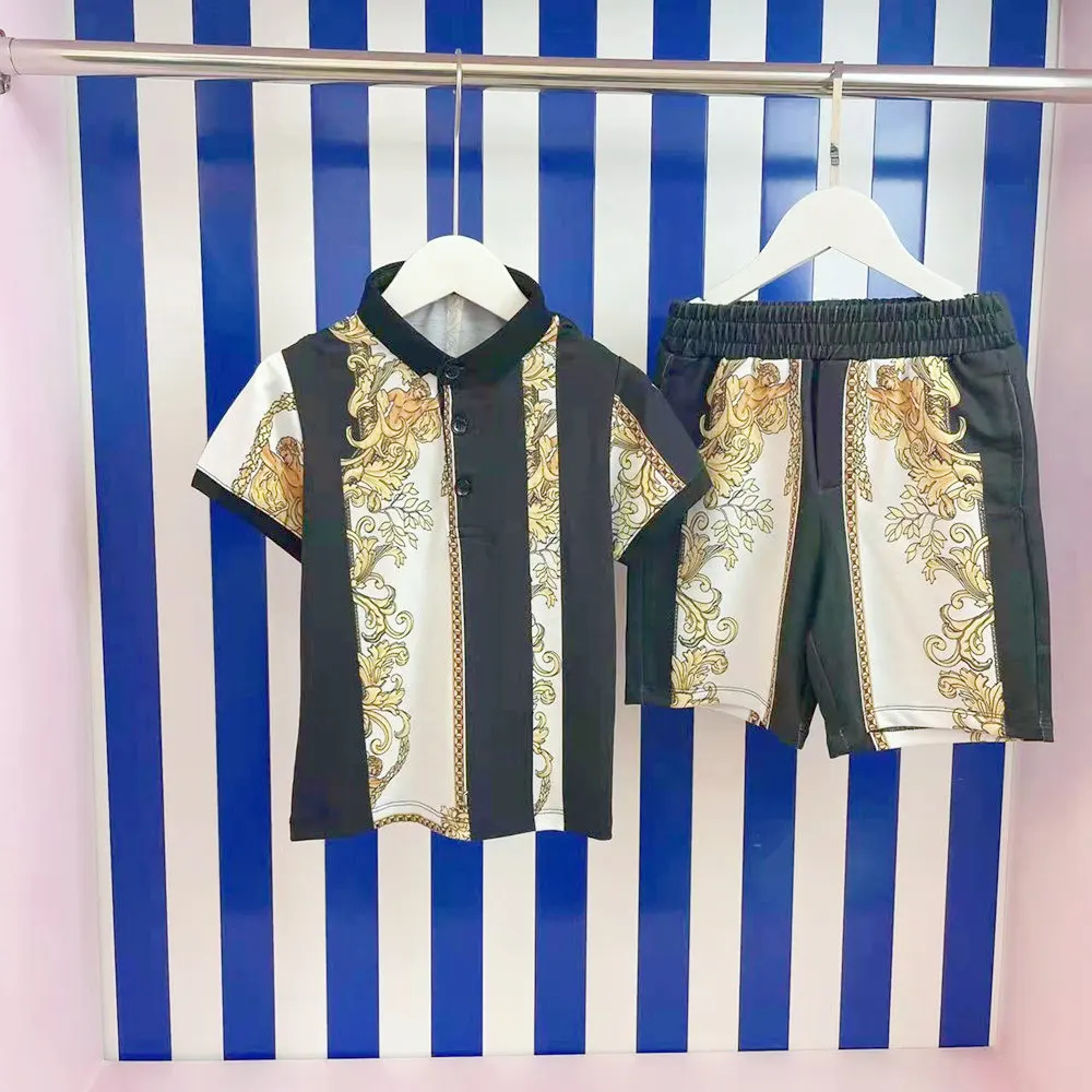 Luxury Children Clothes Boys Boutique Clothing Fashion Print Polo Shirt Shorts 2 Piece Set Boy Outfit Kids Designer Clothes
Luxury Children Clothes Boys Boutique Clothing Fashion Print Polo Shirt Shorts 2 Piece Set Boy Outfit Kids Designer Clothes