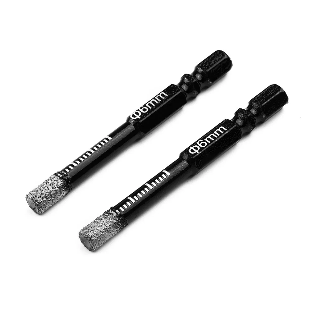 2Pcs 6mm Diamond Bits Vaccum Brazing Dry Tile Drill Bits Hole Saw Cutter For Granite Marble Ceramic Tile Glass Masonry Tiles
2Pcs 6mm Diamond Bits Vaccum Brazing Dry Tile Drill Bits Hole Saw Cutter For Granite Marble Ceramic Tile Glass Masonry Tiles