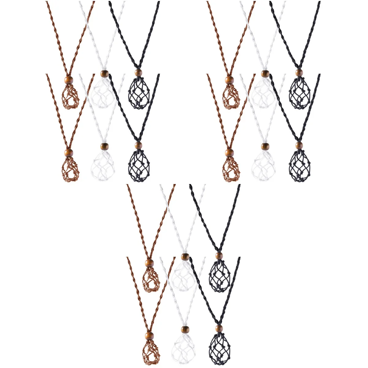 18 Pcs Retro Necklace Pendant Holder Decor Stone DIY Cord Wax Rope Braid Accessories
18 Pcs Retro Necklace Pendant Holder Decor Stone DIY Cord Wax Rope Braid Accessories