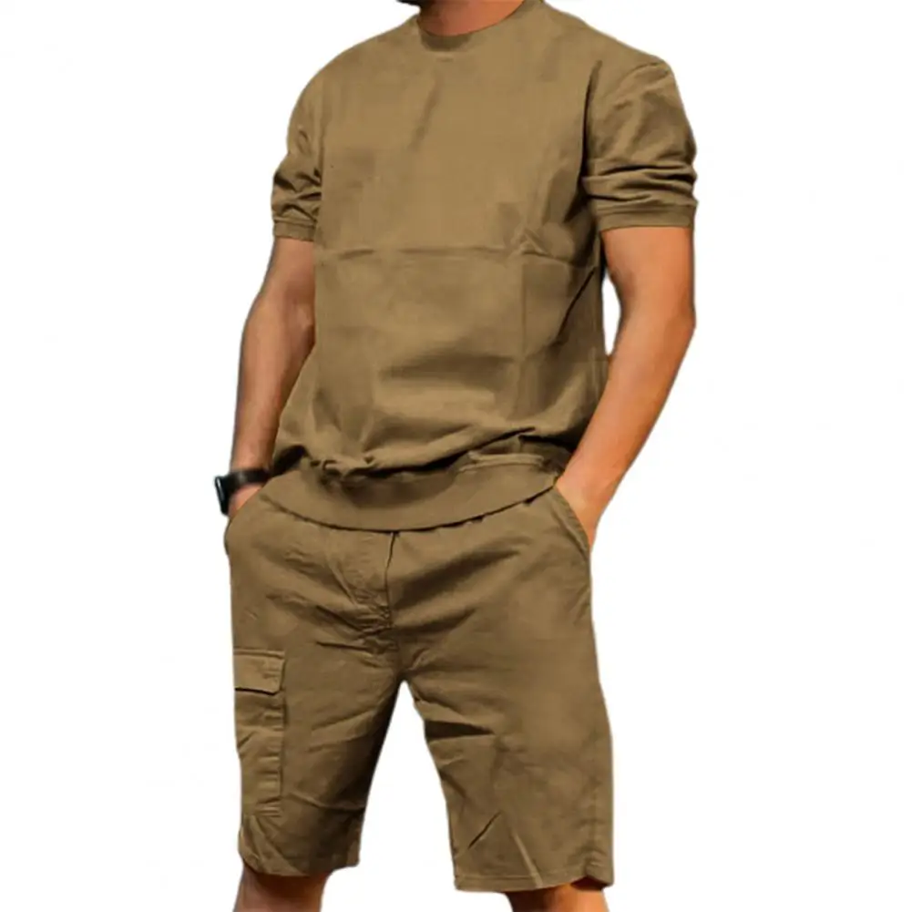 Plus Size Men Set Tracksuits Solid Color Elastic Waist Pocket Loose Casual Short Sleeve Top Pants Suit Men Two Pieces Set
Plus Size Men Set Tracksuits Solid Color Elastic Waist Pocket Loose Casual Short Sleeve Top Pants Suit Men Two Pieces Set