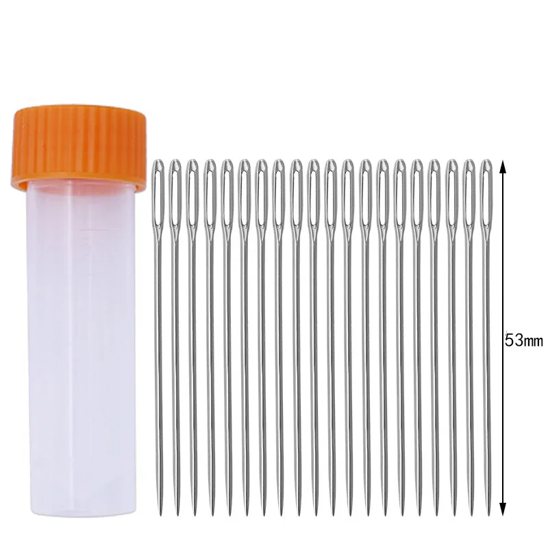 20PCS Hand Sewing Sharp Large Eye Stitching Needles Embroidery Thread Sewing Stainless Steel Yarn Knitting Needle
20PCS Hand Sewing Sharp Large Eye Stitching Needles Embroidery Thread Sewing Stainless Steel Yarn Knitting Needle