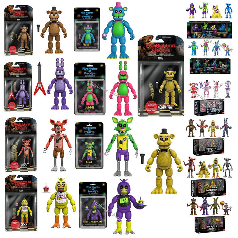 FNAF Figures At Five Nights Security Breach Action Figure Bonnie Foxy Toys 5 Fazbear Bear Doll Model Kids Toy For Birthday Gift
FNAF Figures At Five Nights Security Breach Action Figure Bonnie Foxy Toys 5 Fazbear Bear Doll Model Kids Toy For Birthday Gift