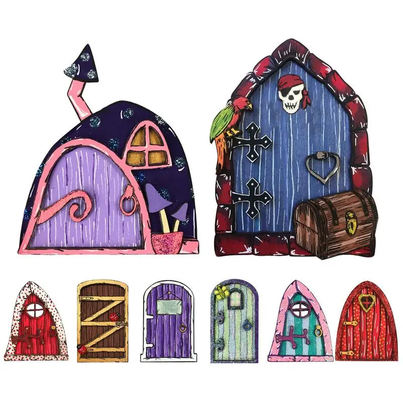 Fairy Door Dollhouse Miniature Wooden Gnome Fairy House Garden Ornament Fairy Garden Accessories For Tree Wall Home Party Decor 
Fairy Door Dollhouse Miniature Wooden Gnome Fairy House Garden Ornament Fairy Garden Accessories For Tree Wall Home Party Decor