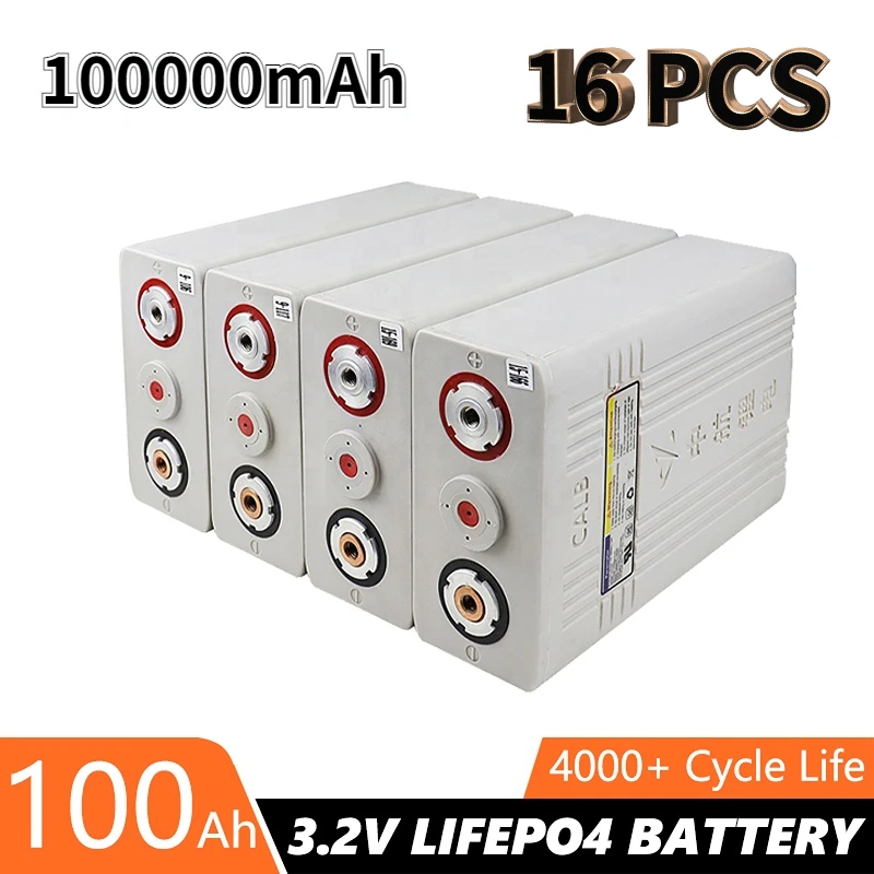 16PCS CALB 3.2v 100Ahle Battery LiFePO4 Rechargeab DIY 12V 12V for Solar Home Energy Storage RV UPS Electric Vehicles
16PCS CALB 3.2v 100Ahle Battery LiFePO4 Rechargeab DIY 12V 12V for Solar Home Energy Storage RV UPS Electric Vehicles