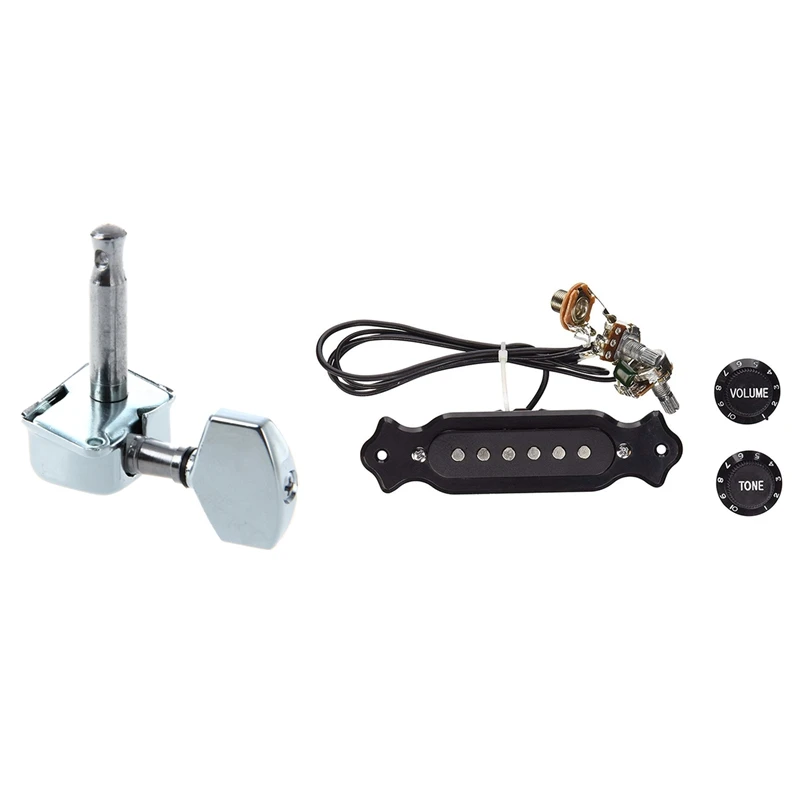 3 Pairs Semiclosed Guitar String Tuning Pegs Tuners Machine Heads 3L + 3R & 1X Pre-Wired 6-String Single Coil Pickup Harness Wit
3 Pairs Semiclosed Guitar String Tuning Pegs Tuners Machine Heads 3L + 3R & 1X Pre-Wired 6-String Single Coil Pickup Harness Wit