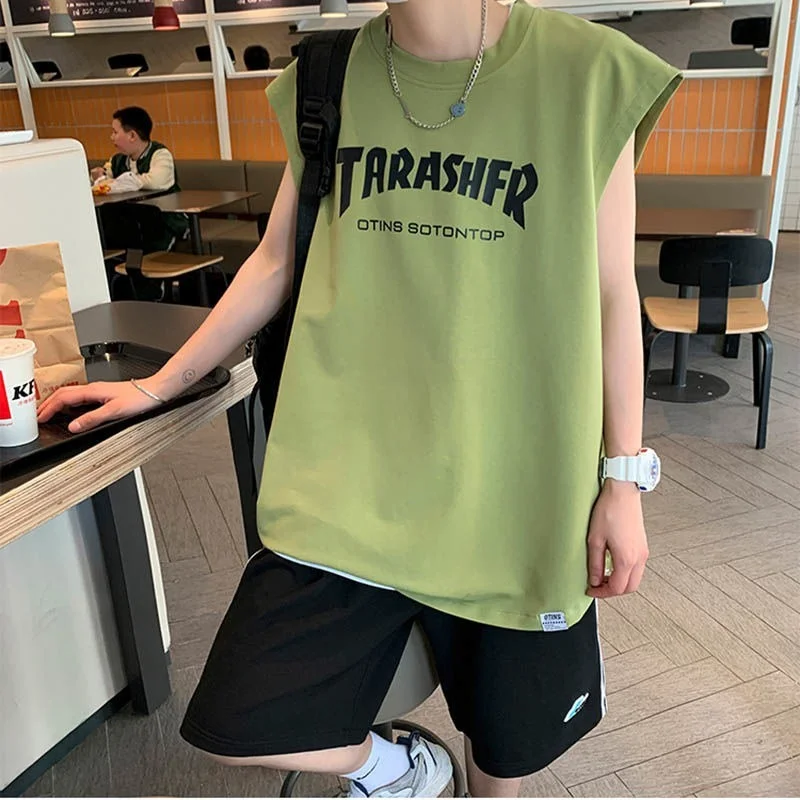 Summer New Sleeveless T-shirt Men Streetwear Women Casual Loose Vest Hong Kong Style Ins Handsome Wild Simple Top 2022 Tshirts
Summer New Sleeveless T-shirt Men Streetwear Women Casual Loose Vest Hong Kong Style Ins Handsome Wild Simple Top 2022 Tshirts