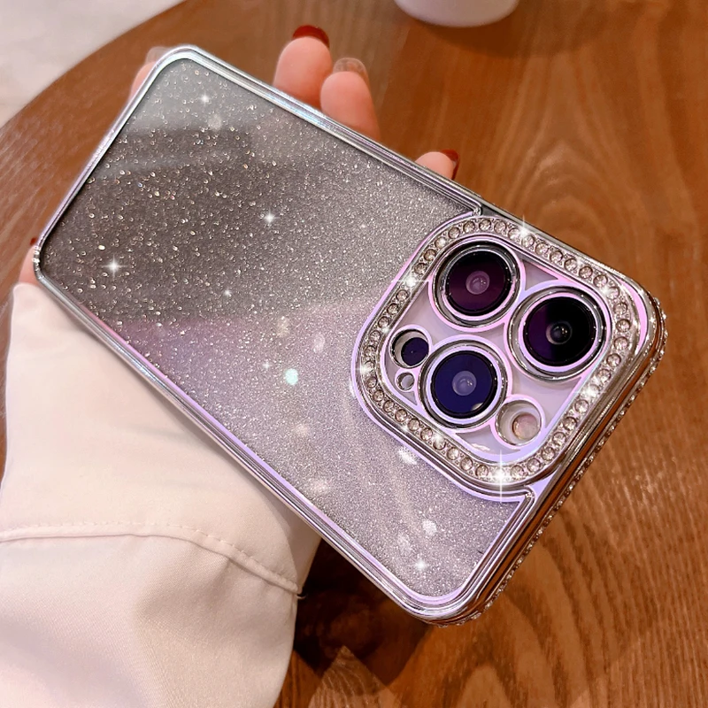Luxury Glitter Diamond Bumper Transparent Case for iPhone 14 13 12 11 Pro Max Plus Silicone Shockproof Glitter Paper Back Cover
Luxury Glitter Diamond Bumper Transparent Case for iPhone 14 13 12 11 Pro Max Plus Silicone Shockproof Glitter Paper Back Cover