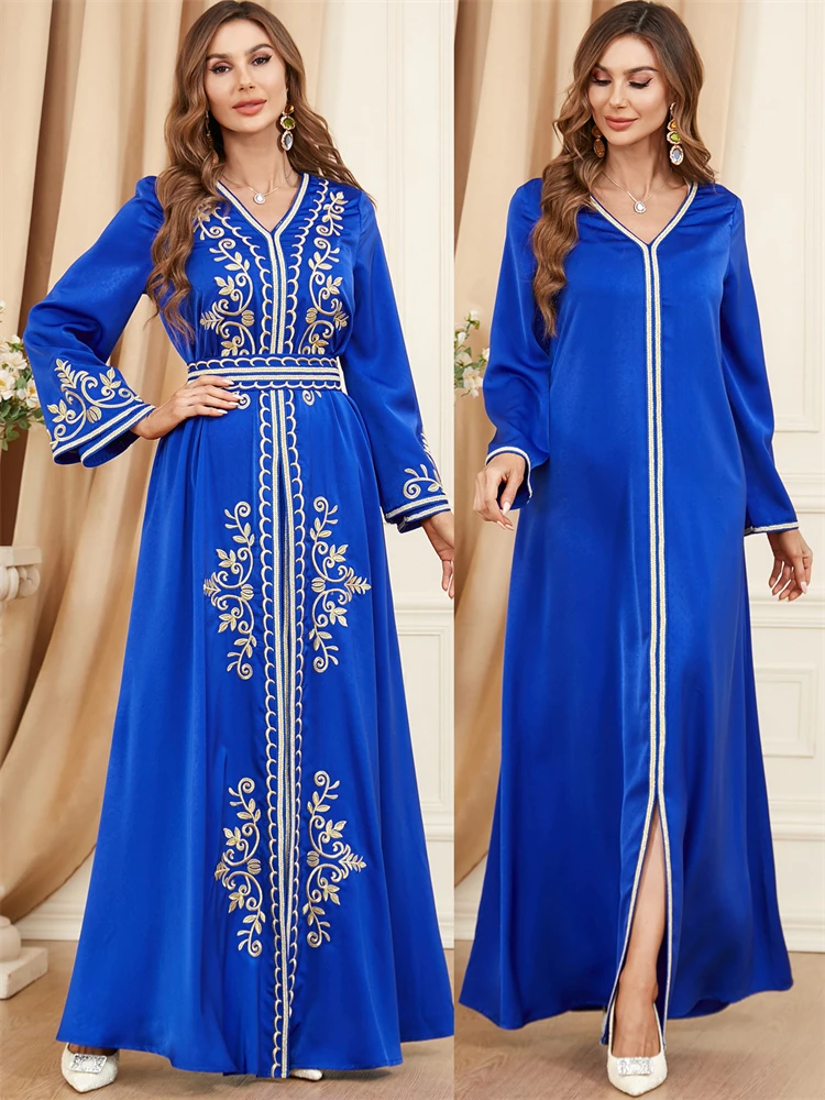 Рамадан кебая, мусульманские платья для женщин, женский костюм, Djellaba, Кафтан, Абая, набор, Женский мусульманский халат, кафтан 
Рамадан кебая, мусульманские платья для женщин, женский костюм, Djellaba, Кафтан, Абая, набор, Женский мусульманский халат, кафтан
