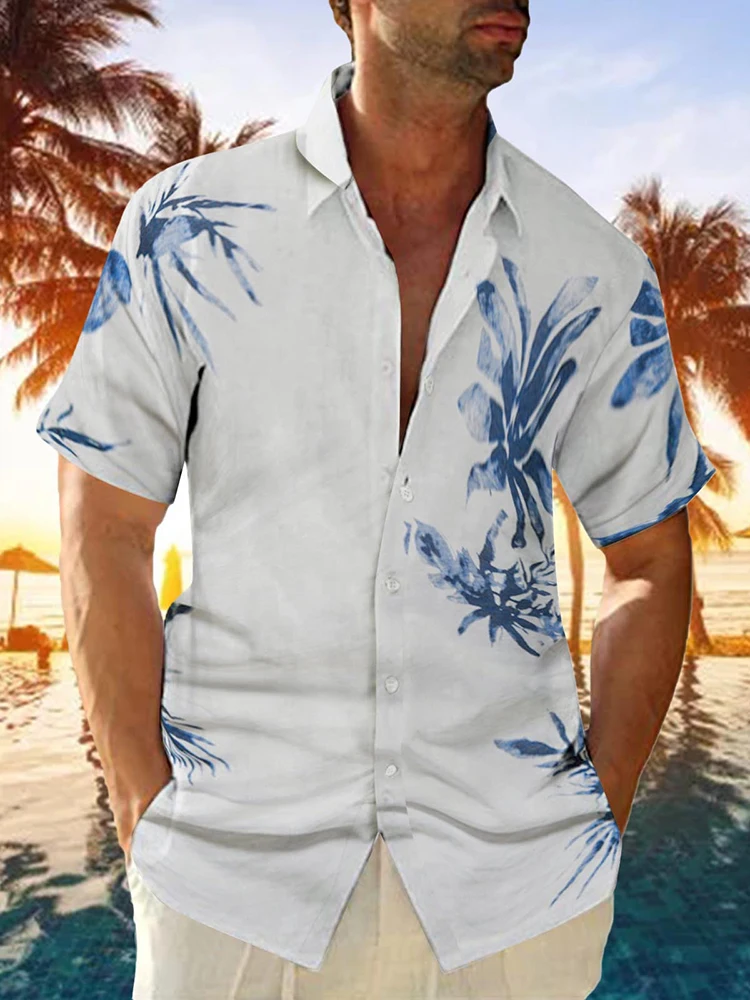 2022 Summer New Short Sleeve Tops Mens Fashion Streetwear Vintage Printed Beach Shirts Casual Men Button Turn-down Collar Shirt
2022 Summer New Short Sleeve Tops Mens Fashion Streetwear Vintage Printed Beach Shirts Casual Men Button Turn-down Collar Shirt