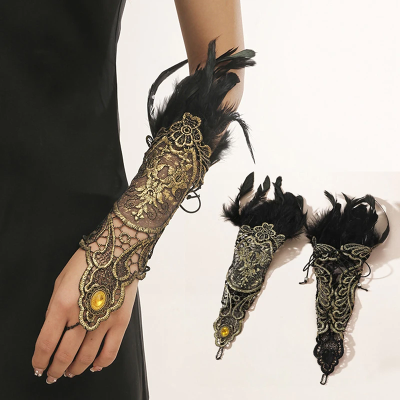 Vintage Lace Glove Sexy Gothic Steampunk Lace Cuff Fingerless Glove Arm Warmer Fashion And Black Halloween Accessories
Vintage Lace Glove Sexy Gothic Steampunk Lace Cuff Fingerless Glove Arm Warmer Fashion And Black Halloween Accessories