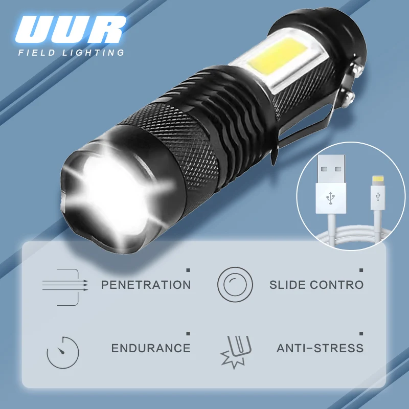 New Style XP-G Q5 Built in Battery USB Charging Flashlight COB LED Zoomable Waterproof Tactical Torch Lamp LED Bulbs
New Style XP-G Q5 Built in Battery USB Charging Flashlight COB LED Zoomable Waterproof Tactical Torch Lamp LED Bulbs