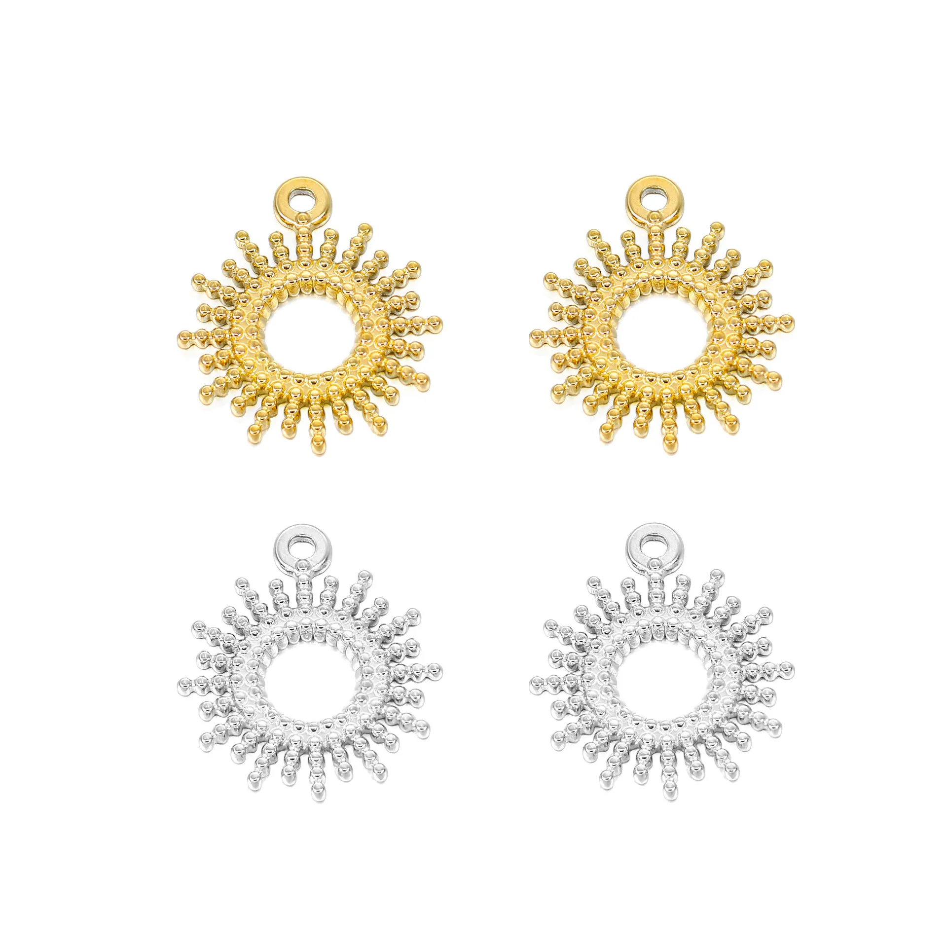 3pcs Stainless Steel Embossed Sunflower Pendants Accessories Trendy Sun Charm Dangles for DIY Necklaces Bracelets Jewelry Gifts
3pcs Stainless Steel Embossed Sunflower Pendants Accessories Trendy Sun Charm Dangles for DIY Necklaces Bracelets Jewelry Gifts