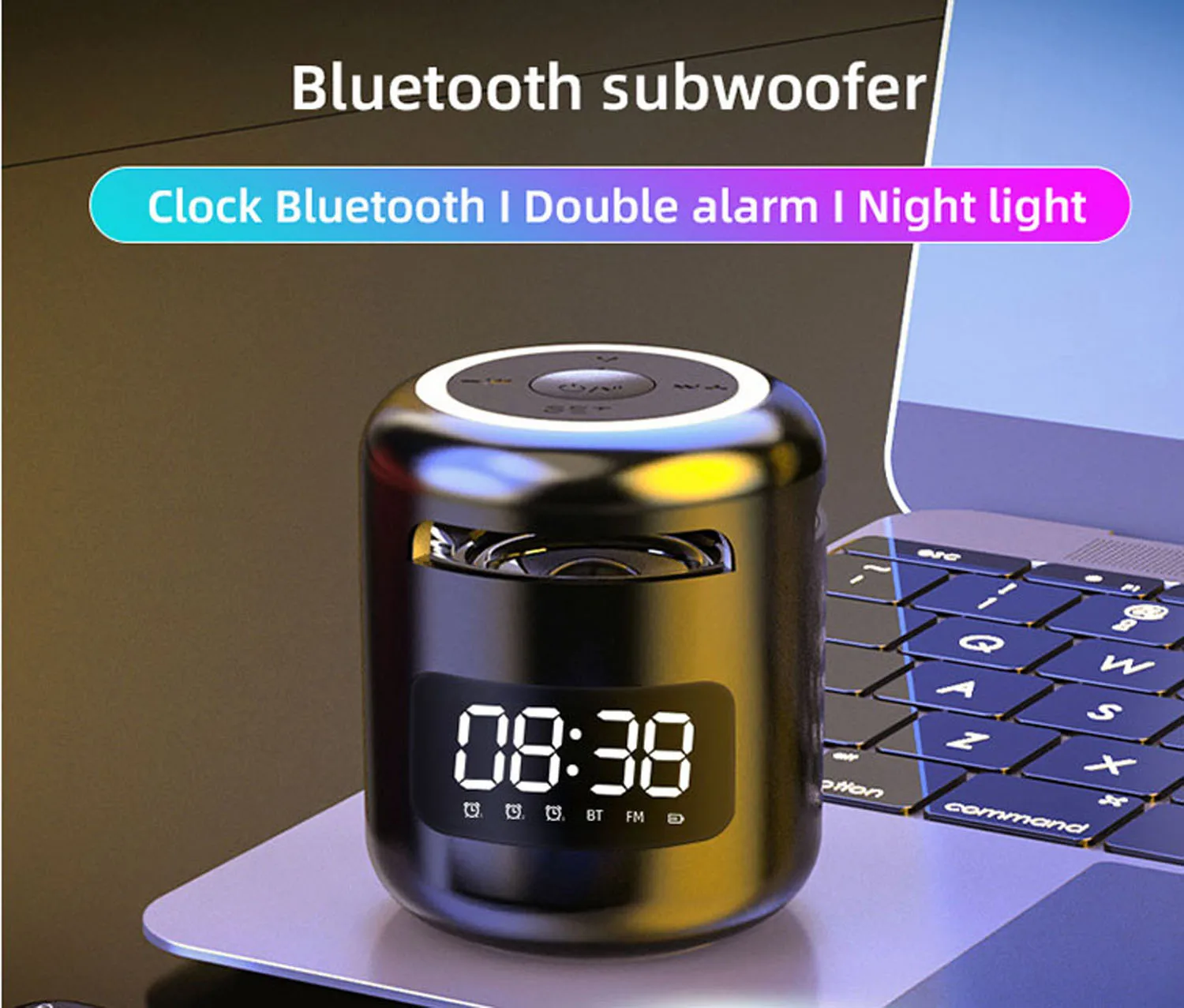 Беспроводной Bluetooth-динамик, носветильник, стальная пушка, наружный будильник, FM-радио, сабвуферный мини-динамик, Bluetooth, настольные часы
Беспроводной Bluetooth-динамик, носветильник, стальная пушка, наружный будильник, FM-радио, сабвуферный мини-динамик, Bluetooth, настольные часы