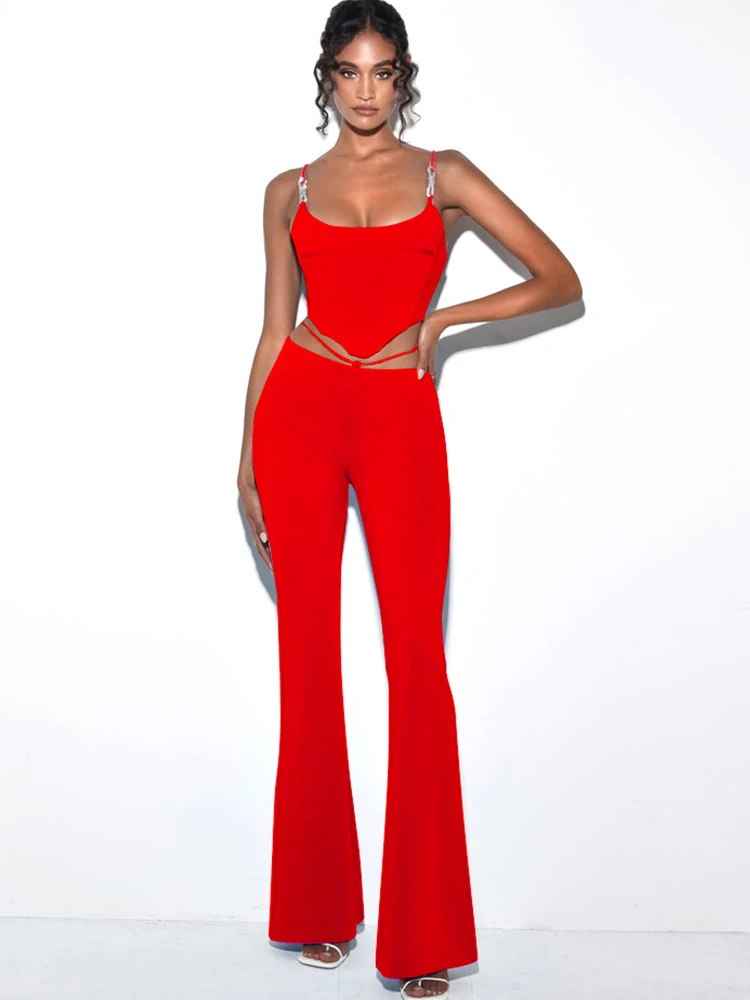 Top and Pants Bandage Set 2 Pieces Red Two Piece Sets Womens Bodycon Elegant Sexy Christmas Evening Birthday Club Outifit 2023
Top and Pants Bandage Set 2 Pieces Red Two Piece Sets Womens Bodycon Elegant Sexy Christmas Evening Birthday Club Outifit 2023