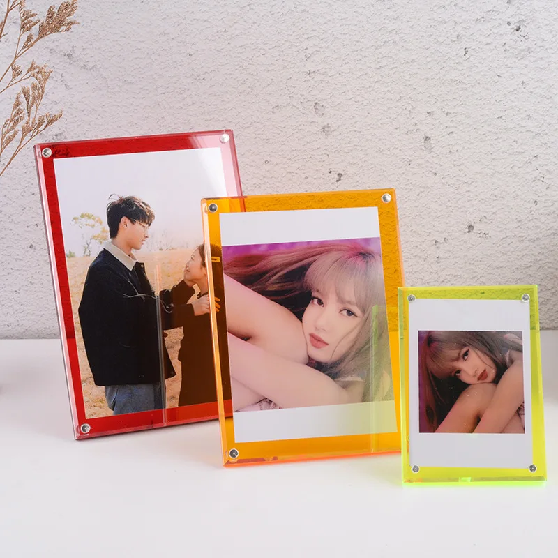 3/5/6inch Transparent Acrylic Magnetic Photo Frame Star Chasing Girl Desktop Photocard Display Stand Color Photo Frame
3/5/6inch Transparent Acrylic Magnetic Photo Frame Star Chasing Girl Desktop Photocard Display Stand Color Photo Frame