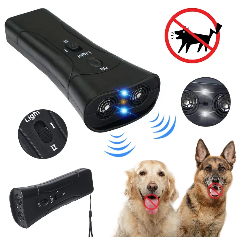 Dog Repeller Anti Barking Training Device LED Ultrasonic Stop Bark Control Pet Deterrent Supplies Outdoor Portable No Battery
Dog Repeller Anti Barking Training Device LED Ultrasonic Stop Bark Control Pet Deterrent Supplies Outdoor Portable No Battery