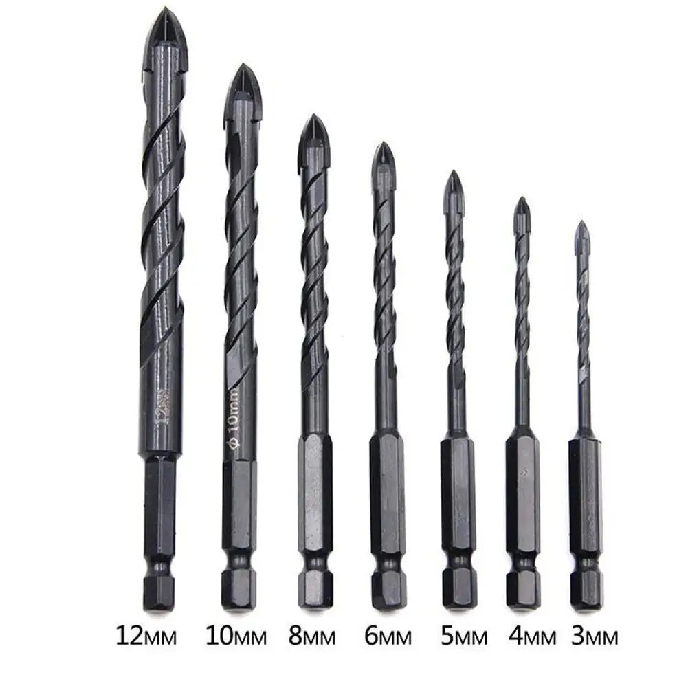 Multifunctional Triangular Hexagonal Cross Bit Set Cemented Carbide Wall Tile Alloy Hole Saw Drilling Tools Black Color 
Multifunctional Triangular Hexagonal Cross Bit Set Cemented Carbide Wall Tile Alloy Hole Saw Drilling Tools Black Color