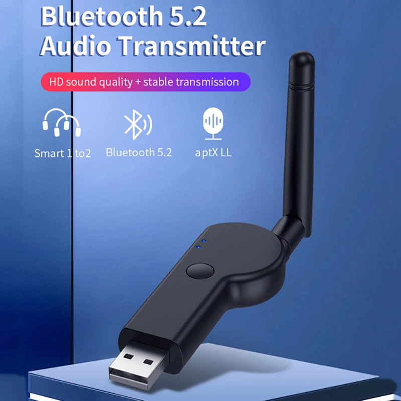 5.2 Bluetooth-Compatible USB Transmitter Computer Audio Transmitter 3.5mm Bluetooth-Compatible Transmitter With External Antenna
5.2 Bluetooth-Compatible USB Transmitter Computer Audio Transmitter 3.5mm Bluetooth-Compatible Transmitter With External Antenna