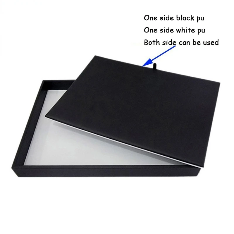 Fine Jewelry Counter Presentation Pad Black White PU Double Side Used Jewelry Bracelet Necklace Watch Organizer Storage Tray
Fine Jewelry Counter Presentation Pad Black White PU Double Side Used Jewelry Bracelet Necklace Watch Organizer Storage Tray