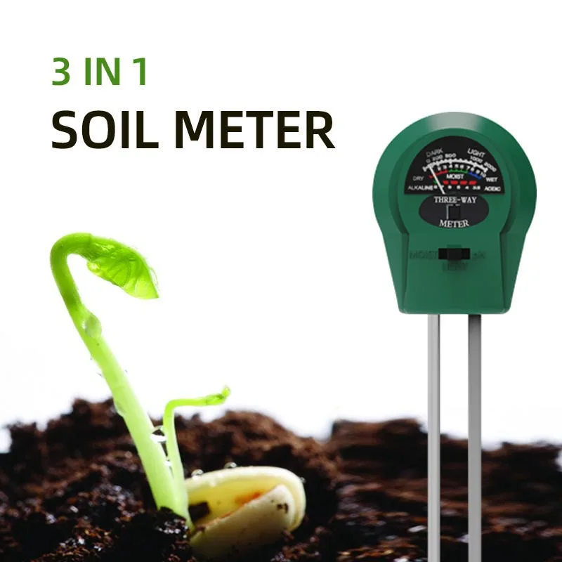 

3 in1 Soil Water Moisture PH Meter Acidity Humidity Sunlight Light PH Test Garden Flowers Moist Sensor Tester Testing Instrument