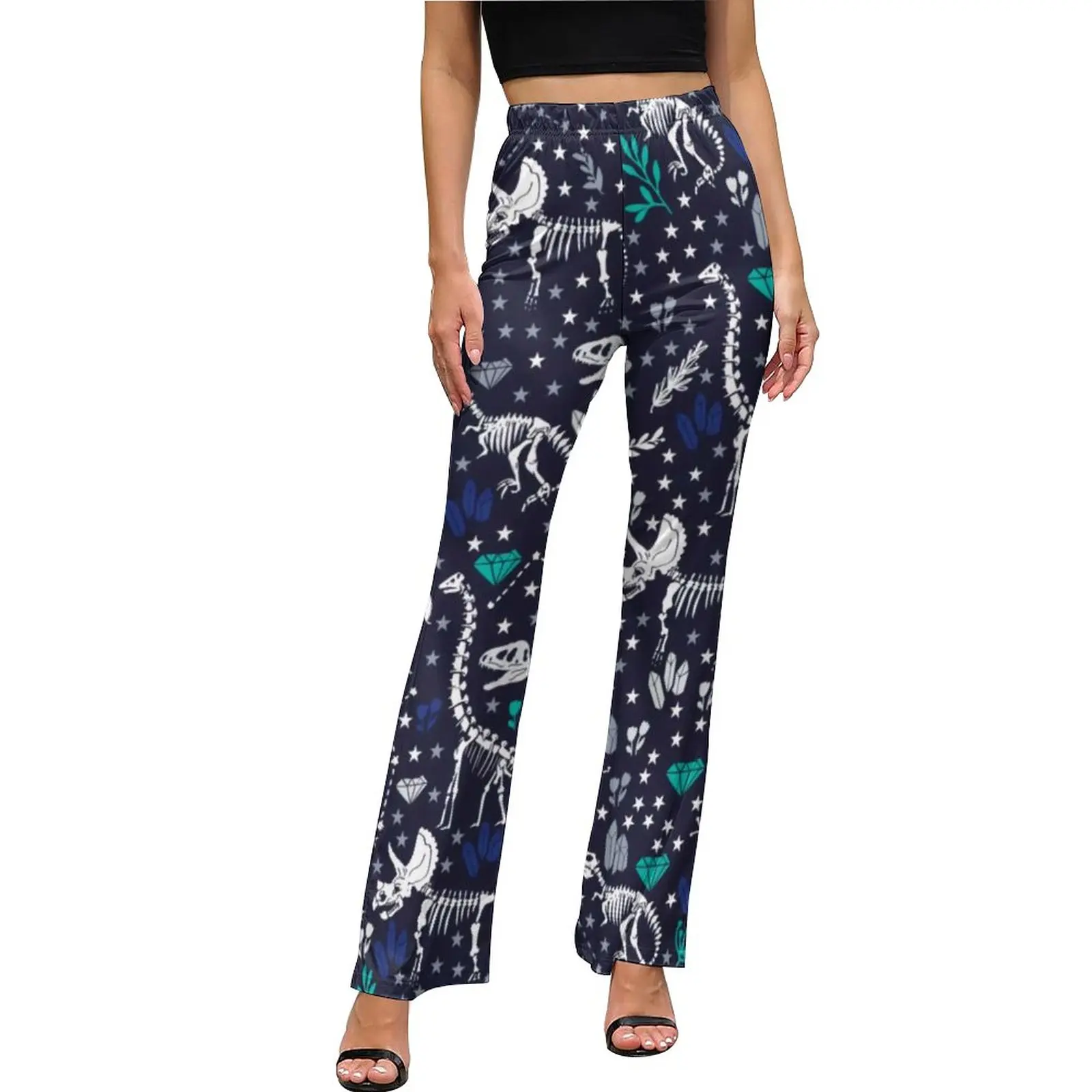 Cute Dinosaurs Casual Pants Women Blue Dinosaur Skeletons Lover Slim Fit Elastic Waist Street Wear Flared Pants Elegant Trousers
Cute Dinosaurs Casual Pants Women Blue Dinosaur Skeletons Lover Slim Fit Elastic Waist Street Wear Flared Pants Elegant Trousers