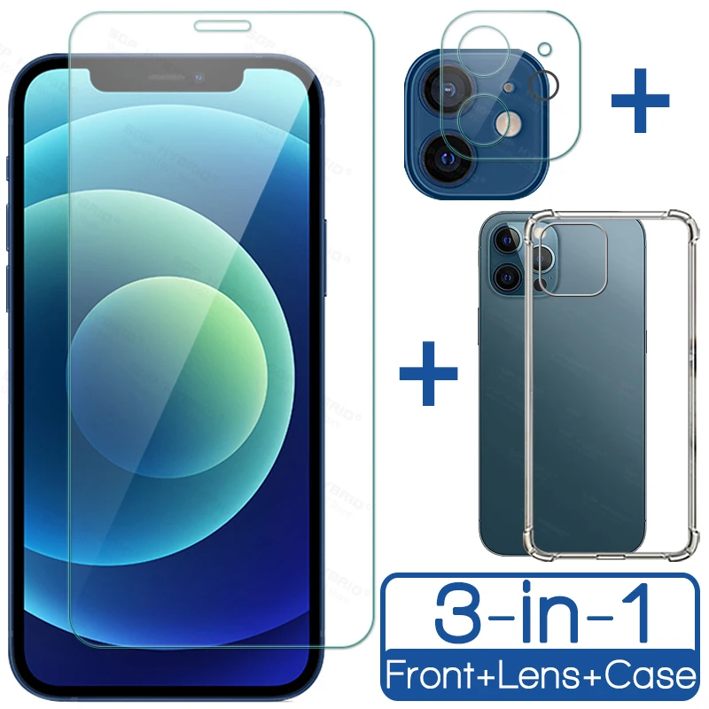 For iPhone 12 13 11 Pro Max 3in1 Transparent Case For iPhone 13 12 Mini Tempered Glass for iPhone12 12Pro Max Camera Film Cover
For iPhone 12 13 11 Pro Max 3in1 Transparent Case For iPhone 13 12 Mini Tempered Glass for iPhone12 12Pro Max Camera Film Cover
