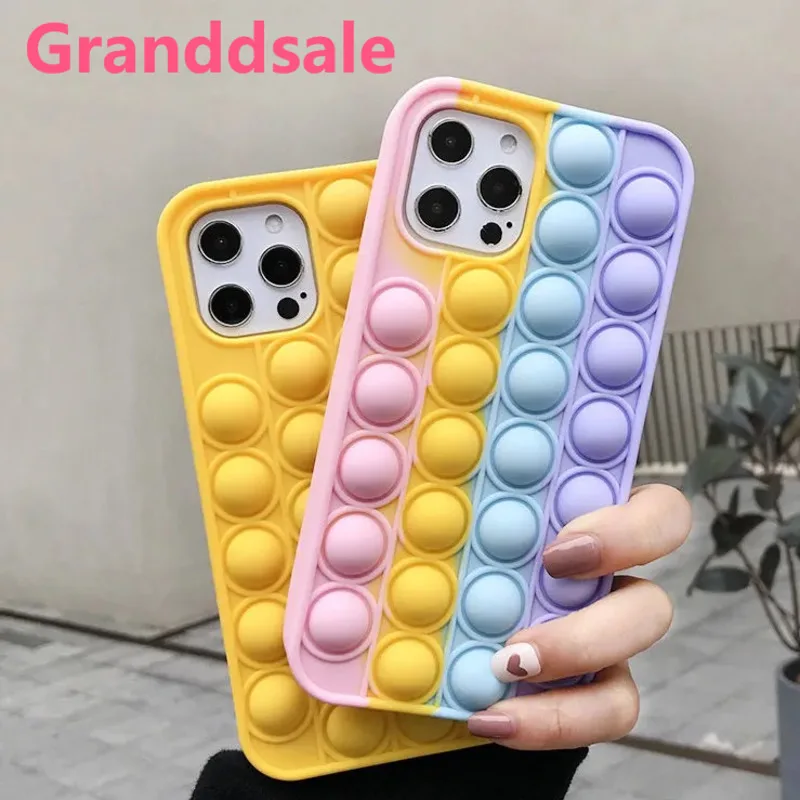 3D Rainbow Soft Silicone Pop Push it Cover for iPhone 11 12 13Pro Max X XS Game Toy Bubble for iphone XR 7 8 Plus 6 6S SE2020
3D Rainbow Soft Silicone Pop Push it Cover for iPhone 11 12 13Pro Max X XS Game Toy Bubble for iphone XR 7 8 Plus 6 6S SE2020