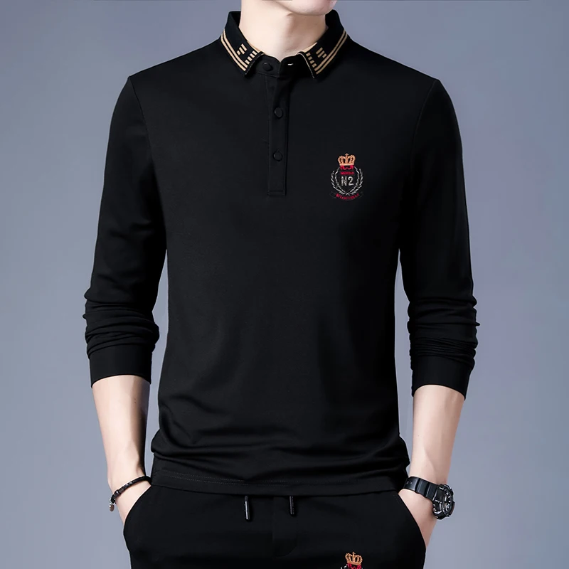 2022 New Men's Autumn Causal Long-sleeved T-shirt Youth Fashion Lapel Sweater Bottoming T-shirt
2022 New Men's Autumn Causal Long-sleeved T-shirt Youth Fashion Lapel Sweater Bottoming T-shirt