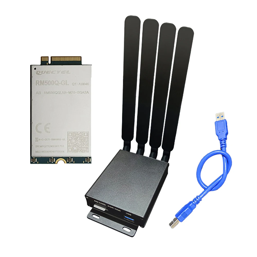Quectel RM500Q-GL 5G module RM500QGLAB-M20-SGASA + 5G module case M.2 to USB3.0 Modem Adapter Board Kit
Quectel RM500Q-GL 5G module RM500QGLAB-M20-SGASA + 5G module case M.2 to USB3.0 Modem Adapter Board Kit