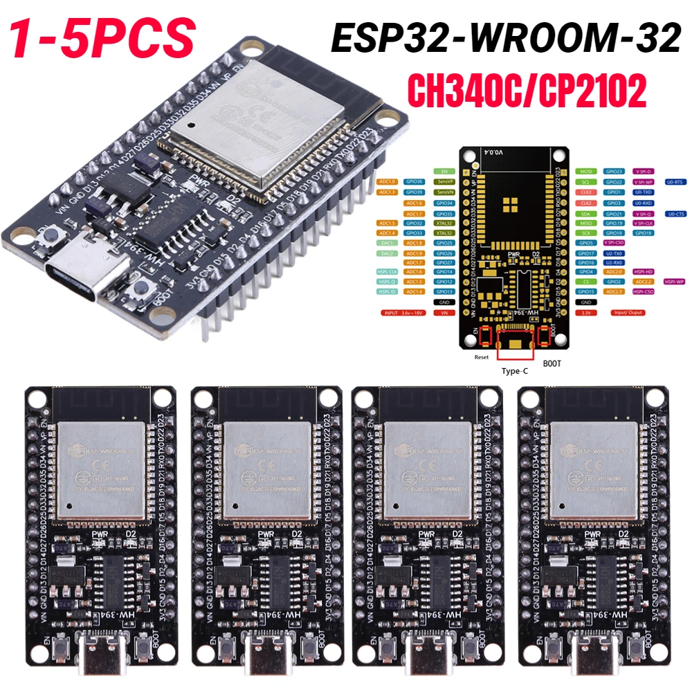 Разумная плата ESP32, USB Type-C, Wi-Fi + Bluetooth, сверхнизкое энергопотребление, два ядра, 1-5 шт.
Разумная плата ESP32, USB Type-C, Wi-Fi + Bluetooth, сверхнизкое энергопотребление, два ядра, 1-5 шт.