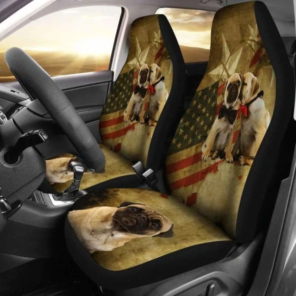 Pugs US Flag Car Seat Covers Set Of Two 102918,Pack of 2 Universal Front Seat Protective Cover
Pugs US Flag Car Seat Covers Set Of Two 102918,Pack of 2 Universal Front Seat Protective Cover