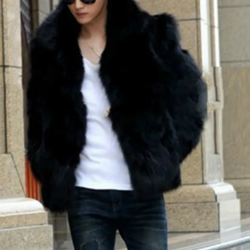 3XL Fashion Black Faux Fur Coat Mens Trendy Winter Warm Short Fluffy Outerwear Thicken Fur Jacket Coat Overcoat Male White Brown
3XL Fashion Black Faux Fur Coat Mens Trendy Winter Warm Short Fluffy Outerwear Thicken Fur Jacket Coat Overcoat Male White Brown