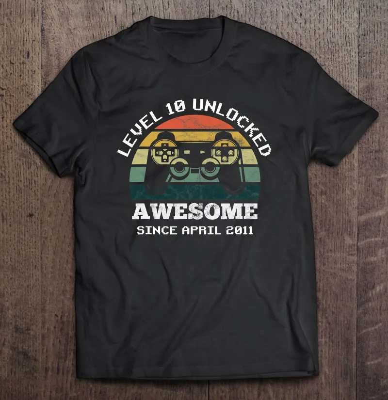 Level 10 Unlocked Awesome Since April 2011 10Th Birthday Oversized T-Shirt Anime Tops Clothing Shirts For Men Oversizet Blouse
Level 10 Unlocked Awesome Since April 2011 10Th Birthday Oversized T-Shirt Anime Tops Clothing Shirts For Men Oversizet Blouse