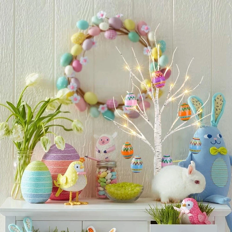 Birch Tree Led Light Easter Party Decoration Colorful Plastic Hanging Eggs Home Easter Egg Ornaments DIY Craft Kids Gifts Toys
Birch Tree Led Light Easter Party Decoration Colorful Plastic Hanging Eggs Home Easter Egg Ornaments DIY Craft Kids Gifts Toys