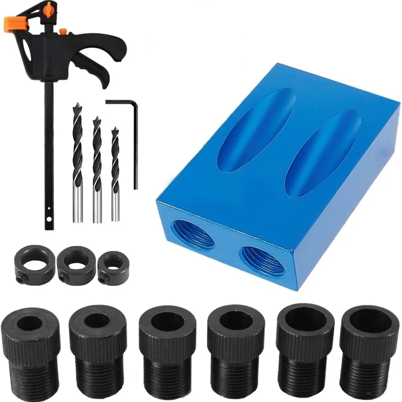 New 7/14/15Pcs Pocket Hole Screw Jig 15 Degrees Dowel Drill Joinery Kit Carpenters Wood Woodwork Guides Joint Angle Locator Tool 
New 7/14/15Pcs Pocket Hole Screw Jig 15 Degrees Dowel Drill Joinery Kit Carpenters Wood Woodwork Guides Joint Angle Locator Tool