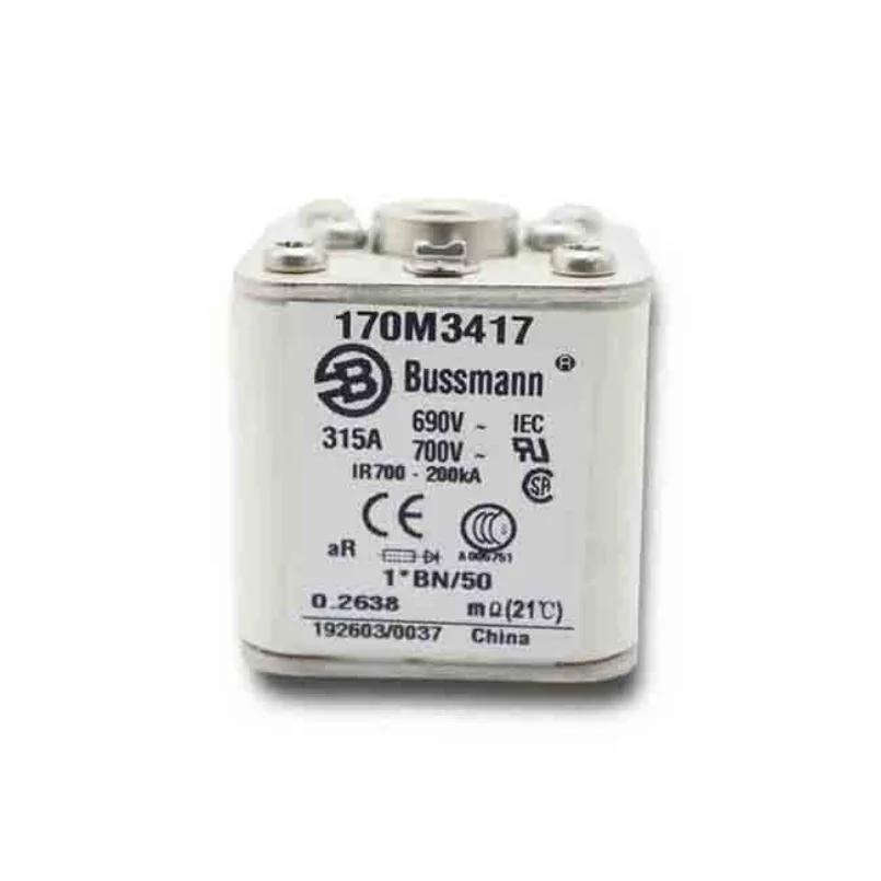 NEW Original Electric Component Car Fuse Thermal Box Fuse 170M3417/170M3416 690V 315A
NEW Original Electric Component Car Fuse Thermal Box Fuse 170M3417/170M3416 690V 315A