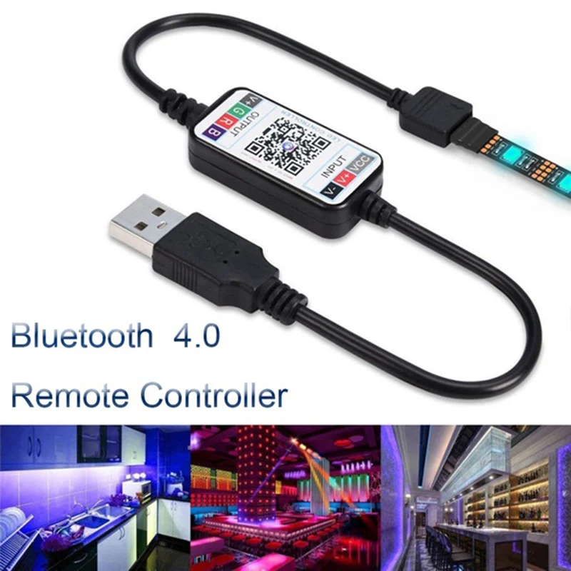 

Миниатюрная Светодиодная лента RGB с Bluetooth, 5-24 В постоянного тока, устройство управления умным телефоном, беспроводной адаптер управления 6A для RGB 3528 5050, лента, оптовая продажа