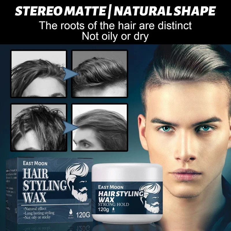 Воск для укладки волос долговечный, 120 г, не жирный и не липкий 
Воск для укладки волос долговечный, 120 г, не жирный и не липкий