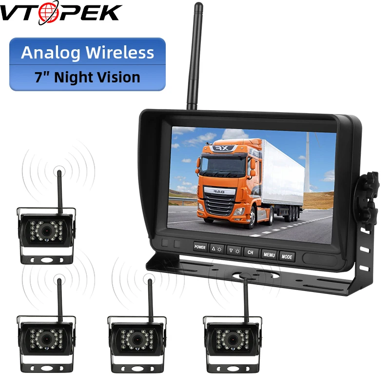 VTOPEK Wireless 7 Inch Car Monitor Screen Reverse Vehicle Monitors Reversing Camera Screen for Car Monitor for Camping Truck RV
VTOPEK Wireless 7 Inch Car Monitor Screen Reverse Vehicle Monitors Reversing Camera Screen for Car Monitor for Camping Truck RV