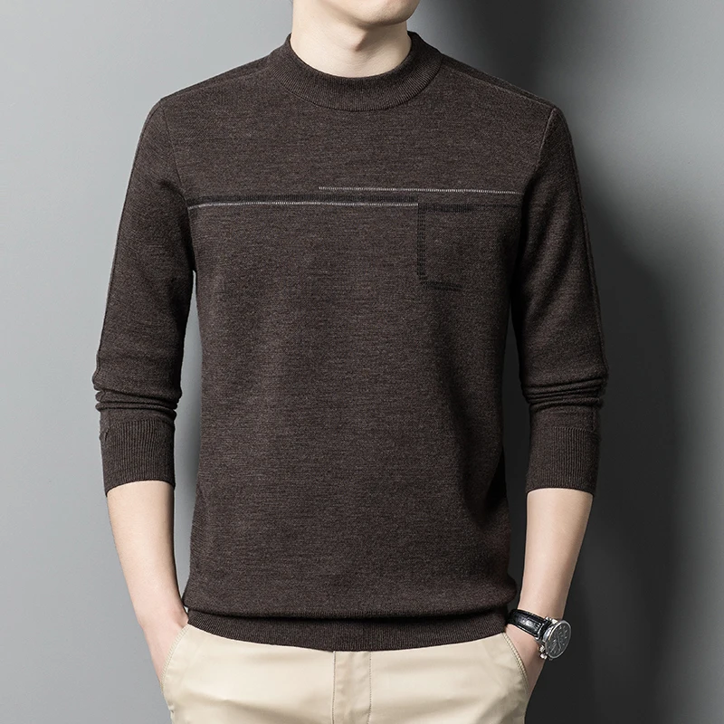 Новинка Осень-зима 2022, свитер из 100 чистой шерсти, вязаный Повседневный свитер с круглым вырезом
Новинка Осень-зима 2022, свитер из 100 чистой шерсти, вязаный Повседневный свитер с круглым вырезом