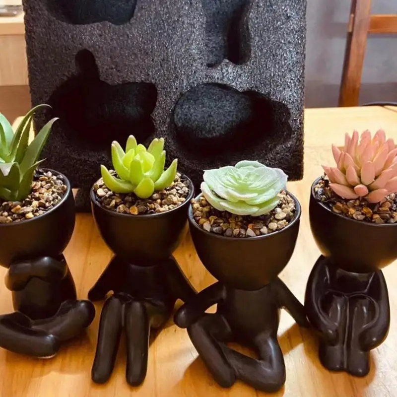 Humanoid Flower Pots Human Shaped Ceramic Succulent Planters Decorative Flower Pots For Home Desktop Office Cafes Decoration
Humanoid Flower Pots Human Shaped Ceramic Succulent Planters Decorative Flower Pots For Home Desktop Office Cafes Decoration