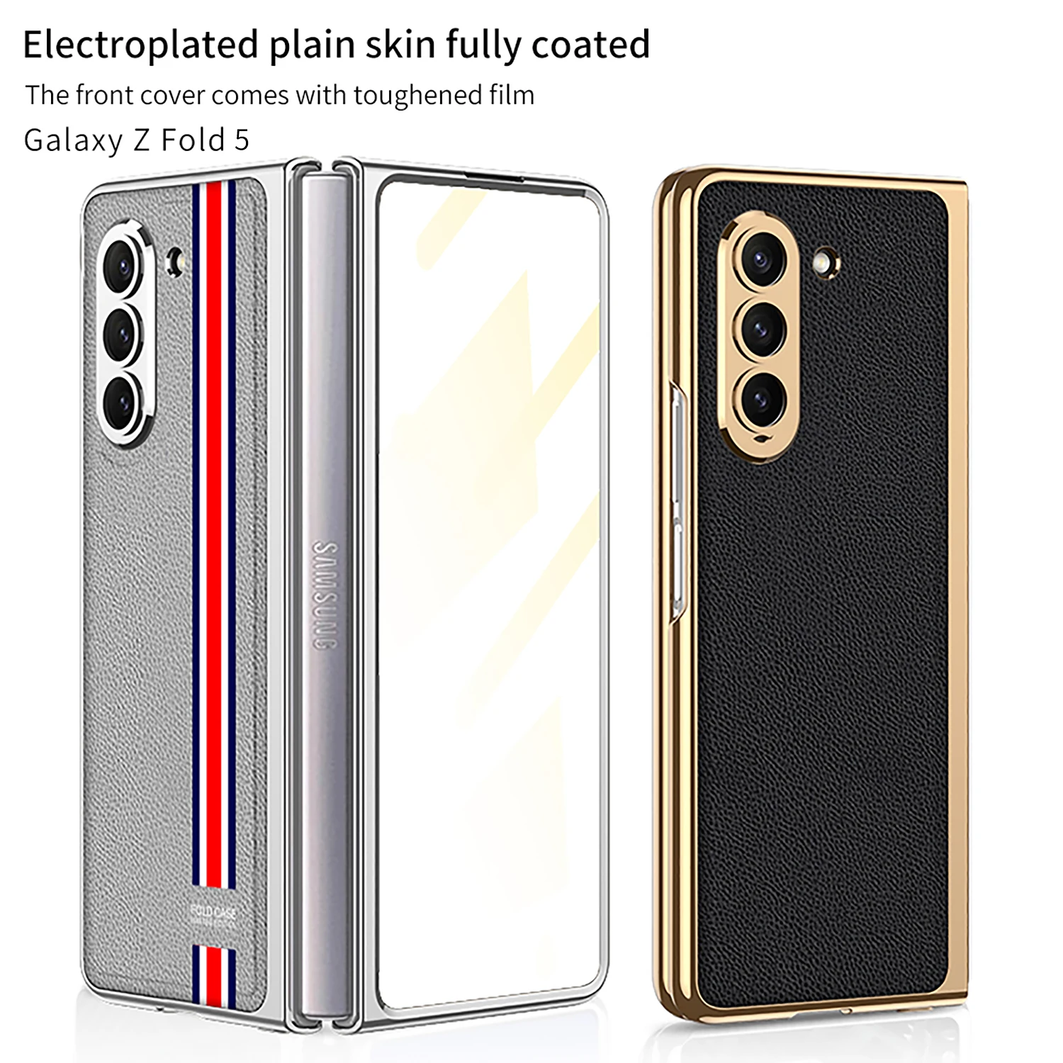 For Samsung Galaxy Z Fold 5 Case Ultra Thin Electroplated Plain Leather Matte With Tempered Film Folding Shockproof Hard Cover
For Samsung Galaxy Z Fold 5 Case Ultra Thin Electroplated Plain Leather Matte With Tempered Film Folding Shockproof Hard Cover