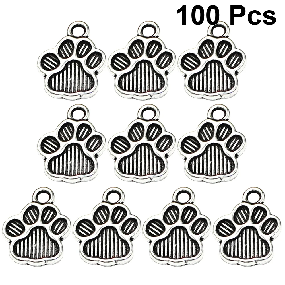 100pcs Pet Dog Puppy Paw Footprint Pendant Vintage Silver Charms DIY Pendants for Making Bracelet and Necklace(Silver)
100pcs Pet Dog Puppy Paw Footprint Pendant Vintage Silver Charms DIY Pendants for Making Bracelet and Necklace(Silver)