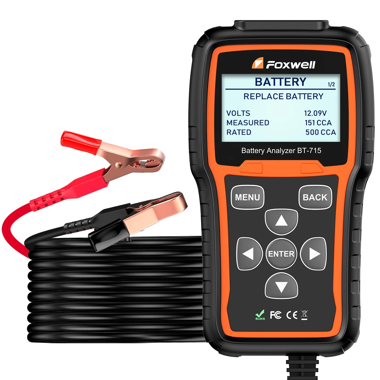Foxwell BT715 12V 24V Intelligent Battery Analyzer Support Multi-Language Car Battery Tester Analyzer
Foxwell BT715 12V 24V Intelligent Battery Analyzer Support Multi-Language Car Battery Tester Analyzer