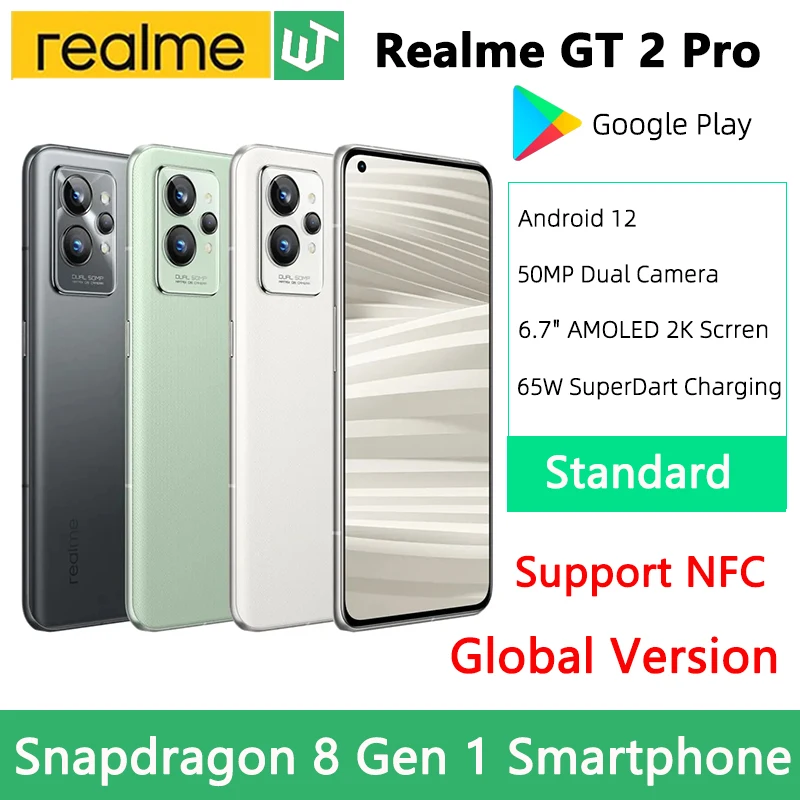 Global Version Realme GT2 Pro 6.7" 2K AMOLED Screen 50MP Dual Primary Camera SmartPhone 65W SuperDart Charge 5000mAh Battery NFC
Global Version Realme GT2 Pro 6.7" 2K AMOLED Screen 50MP Dual Primary Camera SmartPhone 65W SuperDart Charge 5000mAh Battery NFC